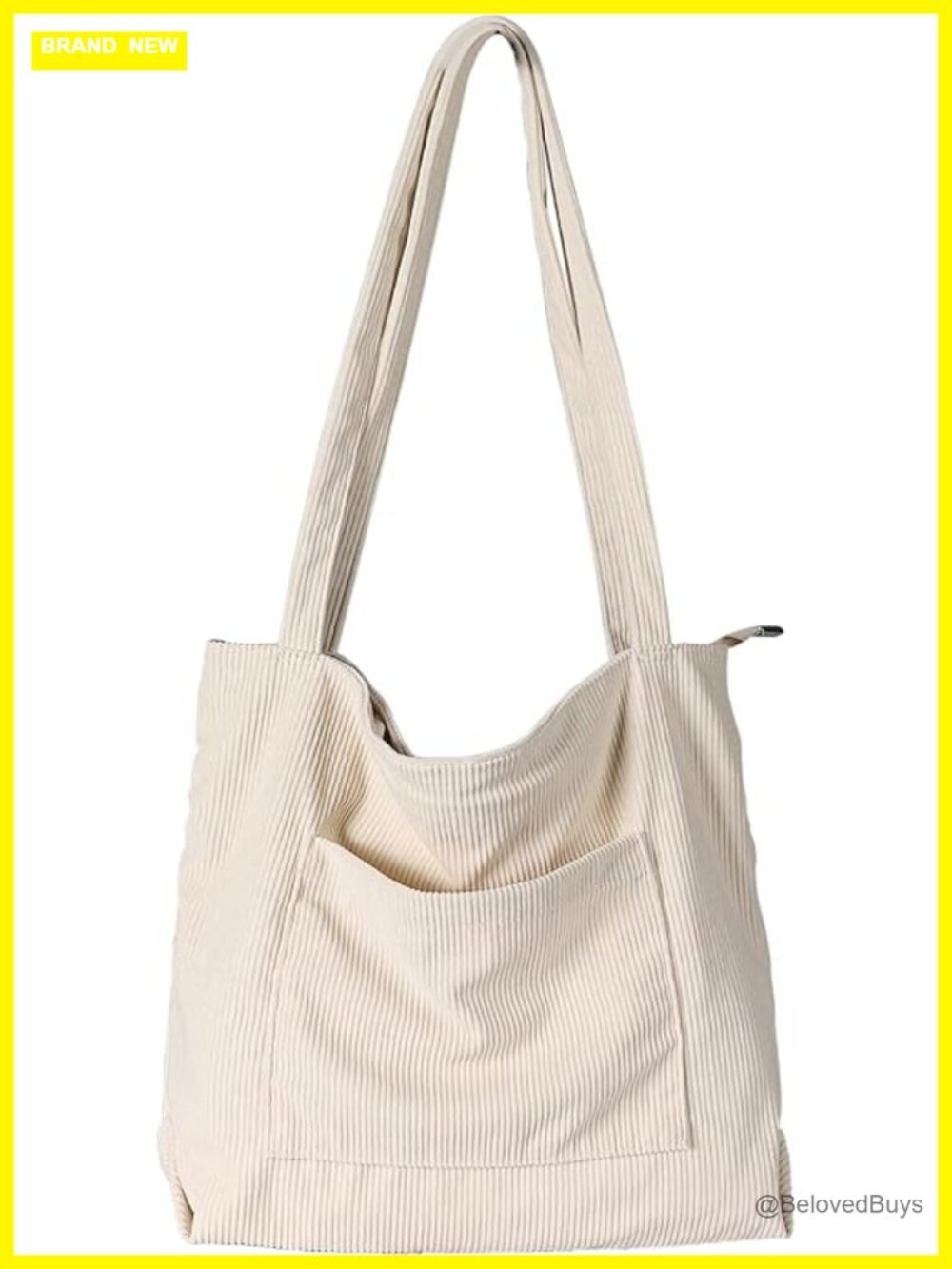 Large Corduroy Tote Bag Shoulder Hobo Handbag Shopping Work Bag